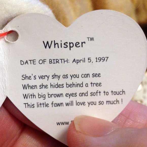 Ty Beanie Whisper the Deer Fawn - vintage, 1997 With Errors - Picture 6 of 7